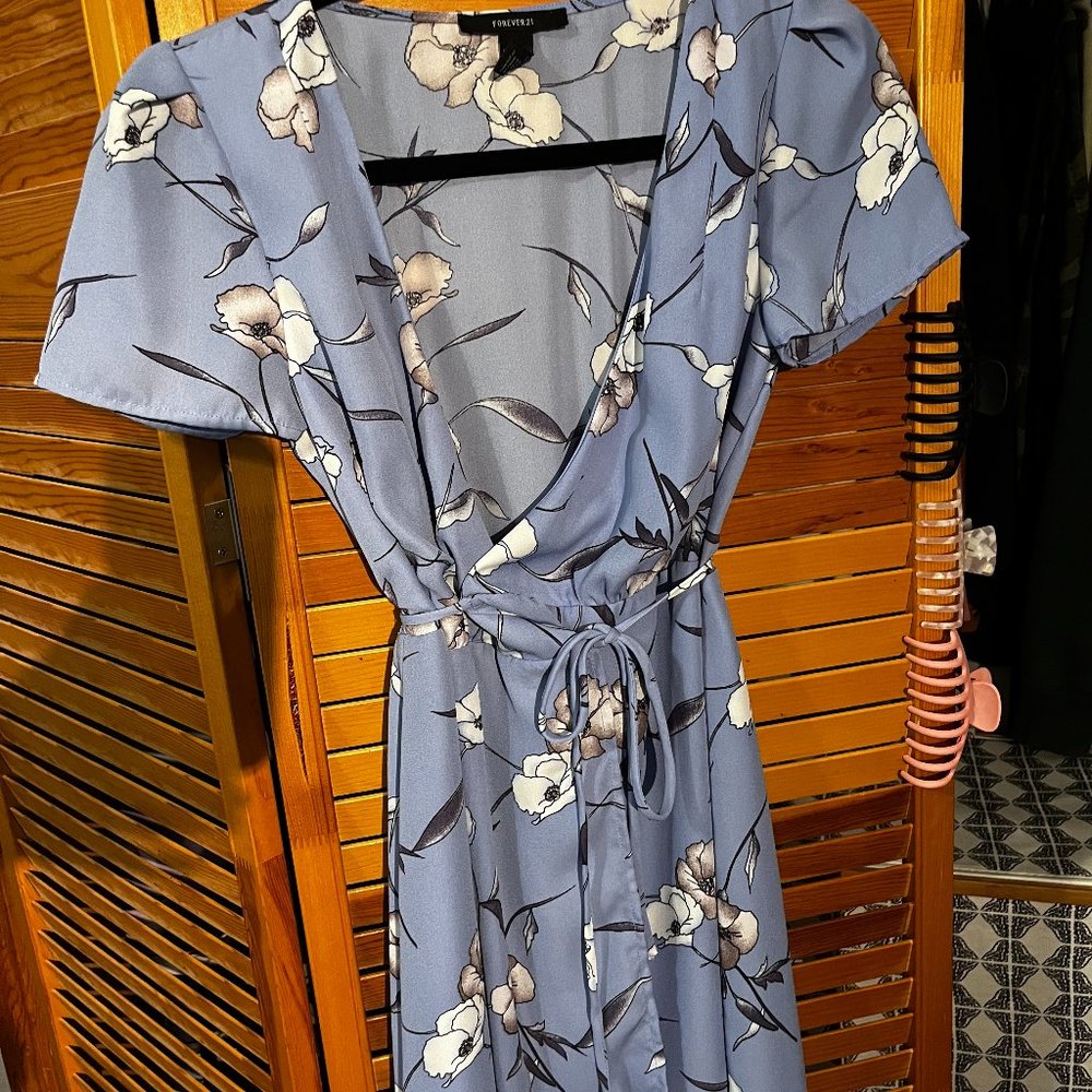 floral wrap dress